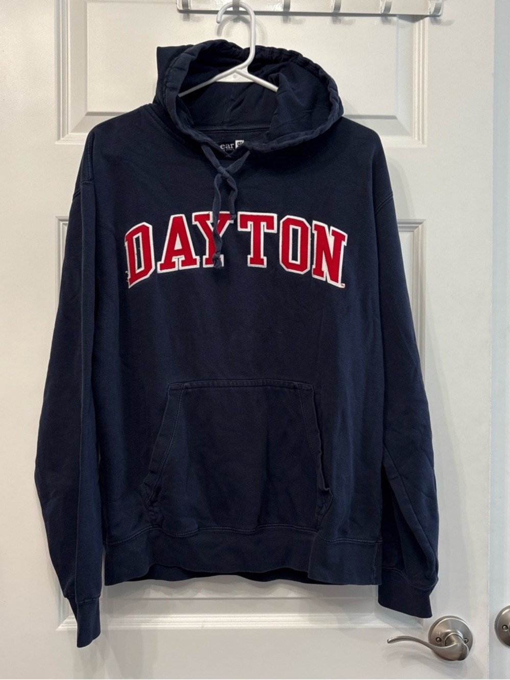 Gear For Sports Vintage University of Dayton Hoodie Navy Red Unisex